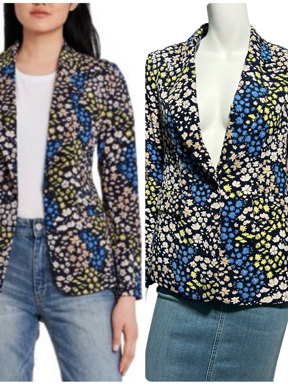 Riley & Rae Anastasia Floral Print Blazer 2 NWT